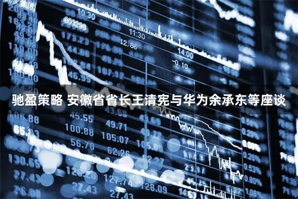 驰盈策略 安徽省省长王清宪与华为余承东等座谈